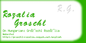 rozalia groschl business card